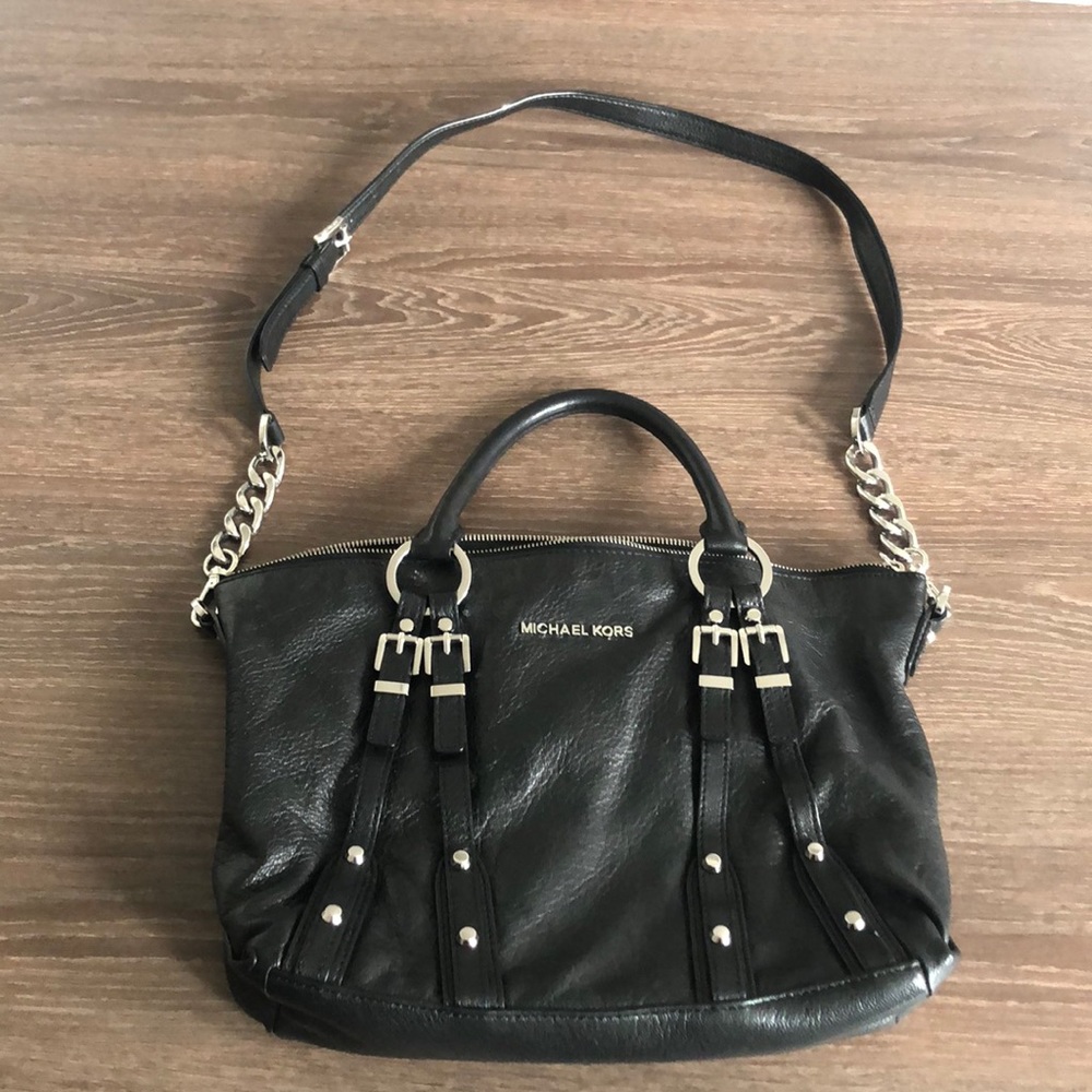 Michael Kors black leather